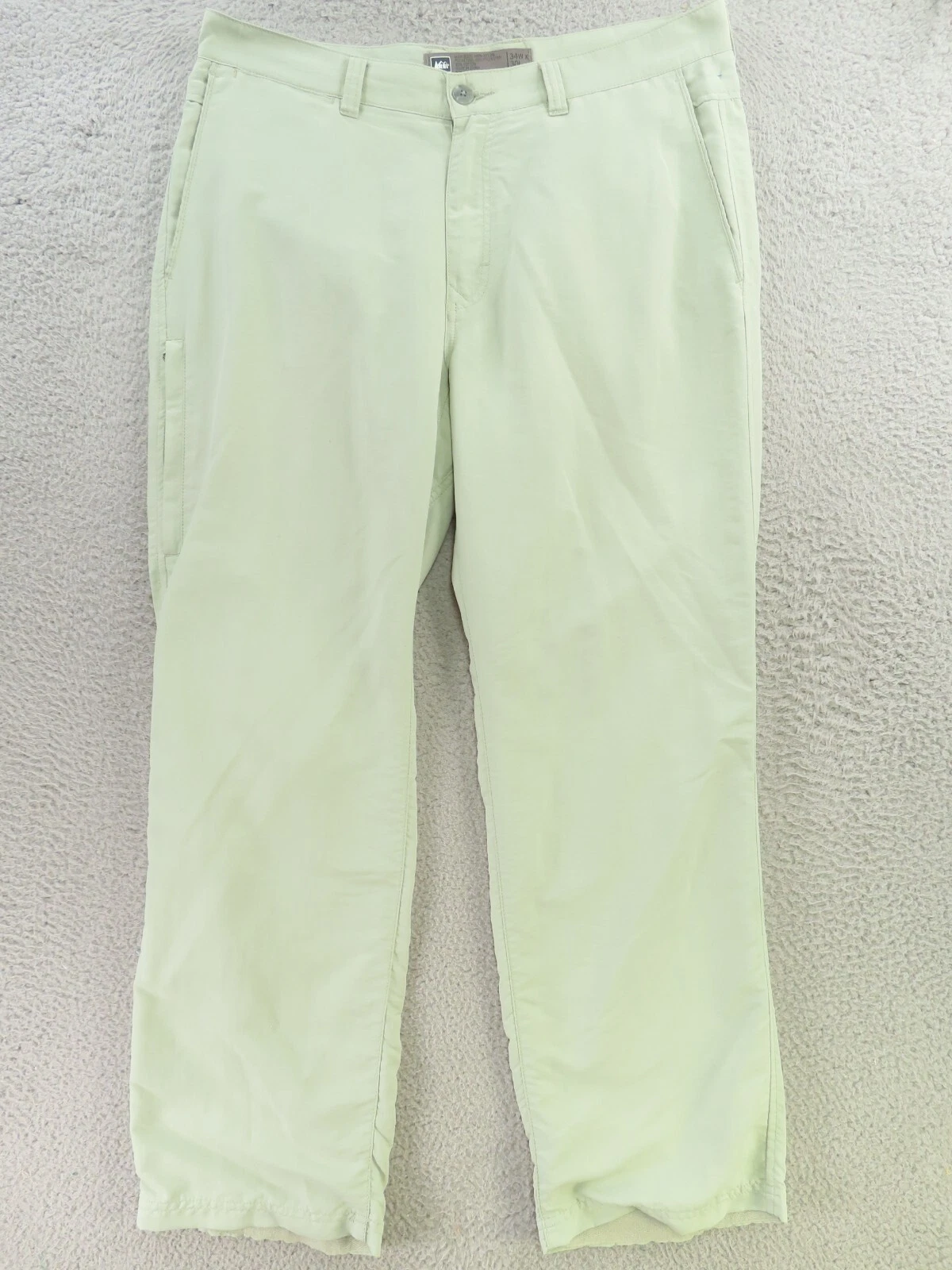 REI Pants Mens 34x30 Beige Nylon Hiking Outdoor Lightweight Cargo