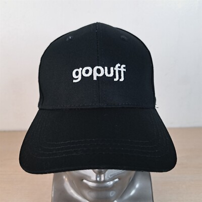 GOPUFF ADJUSTABLE STRAPBACK BASEBALL HAT/CAP, BLACK, DELIVERY/GROCERIES