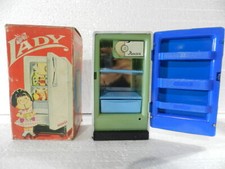 VINTAGE TIN TOY REFRIGERATOR BRAND LADY MADE IN ITALY NIB