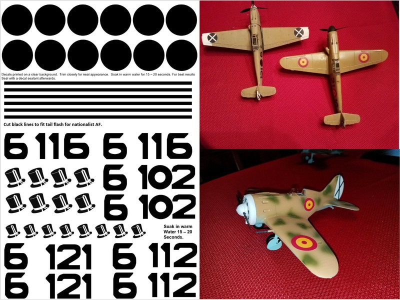 1/32 Me-109 Spanish Civil War Decals Condor Legion& Nationalist Forces