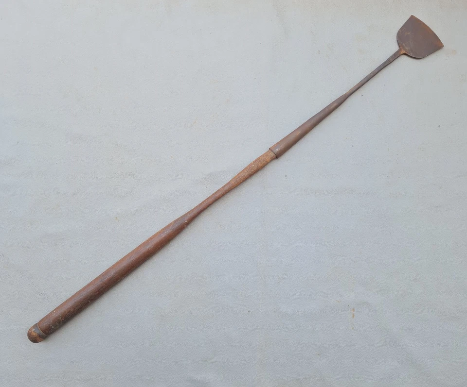 DE COLECCIÓN 19 c CUCHILLA DE RISA CON PUNTA DE PALA CON ARPÓN DE AFILADO DE MADERA HERRAMIENTA DE CAZA DE BALLENAS Foto 2 de 4