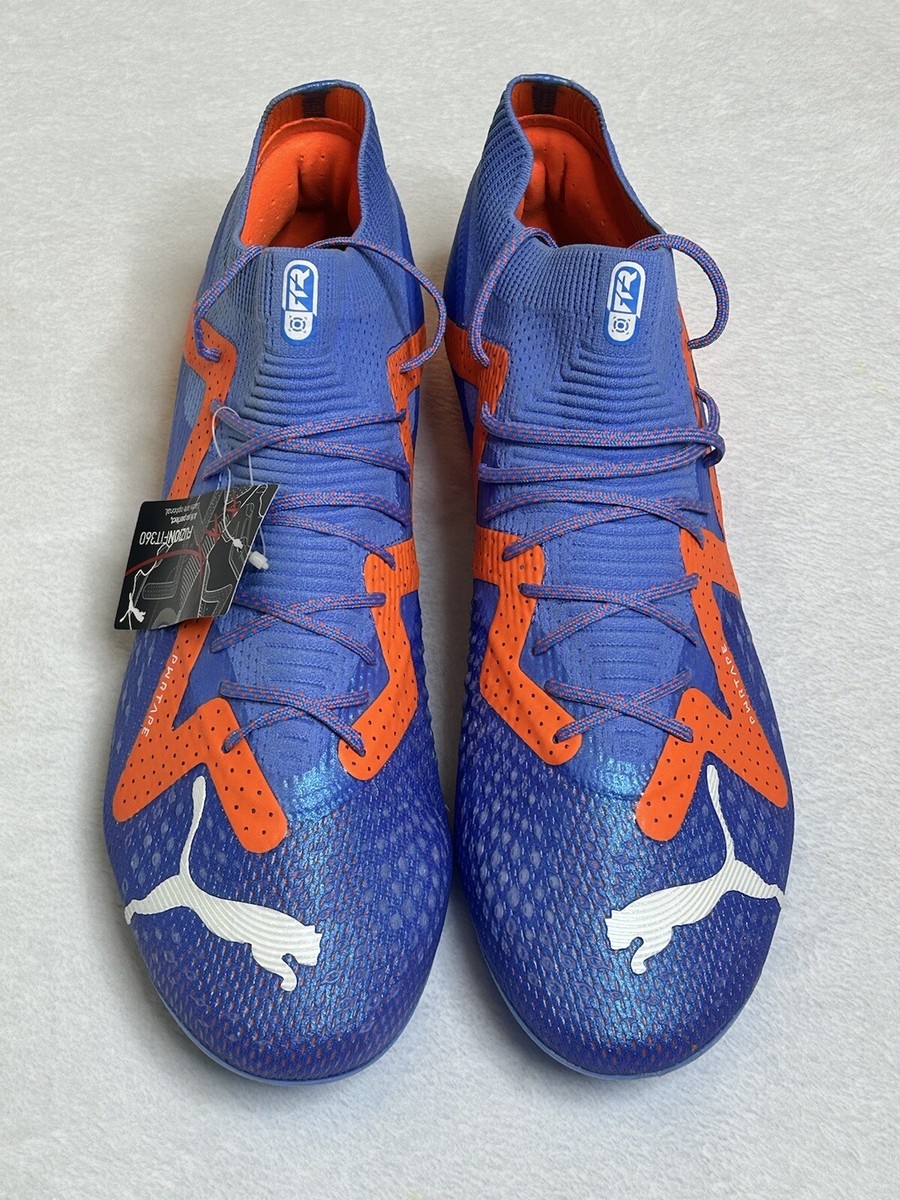 Puma Future Ultimate FG AG Soccer Cleats Shoes Blue Orange 107165