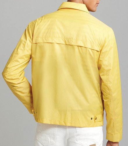 NWT Lacoste Men's Lightweight Packable WATER-REPELLNT Jacket in Yellow - Picture 2 of 12