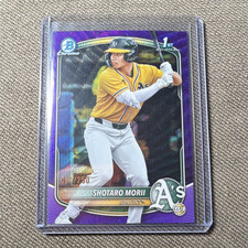 Topps 2025 Bowman Chrome Prospects Shotaro Morii 1st Purple refractor /250
