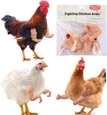 3 Pairs Chicken Toys Include Strong Muscle Thumb up Arms and T-Rex Chicken Arms