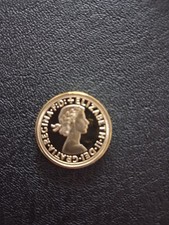 1963 Elizabeth II 24K GOLD PLATED SOVEREIGN MINT COIN IN PROTECTIVE PLASTIC CASE