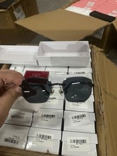 Valentino BY-Y22 Men's Rimless Rectangle Sunglasses Black/Gray Tinted UV400