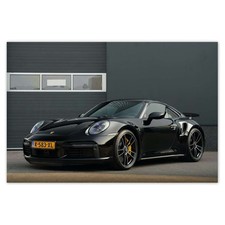 Banner Fahne Schwarzes Porsche Auto Nr. H8704_BN