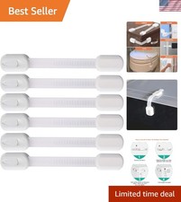 Adjustable Multi-Use Baby Safety Locks   No Drill, Easy Install for Cabinets