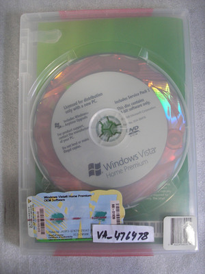 Microsoft Windows Vista Home Premium Full 64 Bit x64 w/SP1 DVD MS WIN =SEALED=