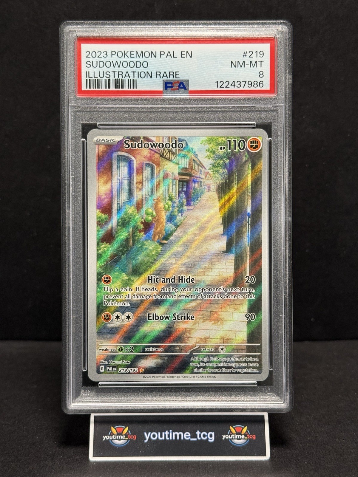 2023 Pokemon Pal En-Paldea Evolved Illustration Rare Sudowoodo #219 PSA 8