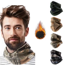Men's Neck Warmer Gaiter Fleece Ski Mask Cover Hunting Mask Winter Cold Weather