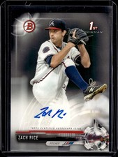 2017 Bowman #PA-ZR Zach Rice Paper Prospect Autographs