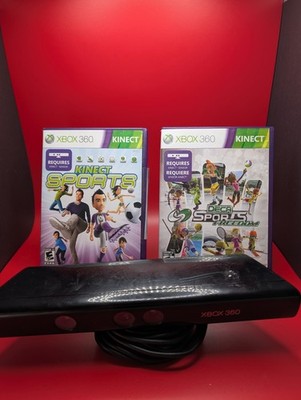 Kinect Sensor for Xbox 360 w/ Kinect Sports & Deca Sports Freedom Game Games Lot