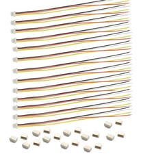 20 Pairs Mini Micro JST SH 1.0mm 4Pin Male Female Connector 10cm 28AWG Wires