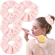 Microfiber Hair Drying Scrunchies Towel Fiber - Buns Large Scrunchie for Curl