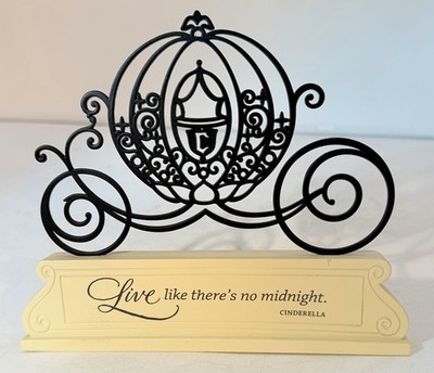Hallmark Disney Cinderella Silhouette Plaque Live Like There's No Midnight