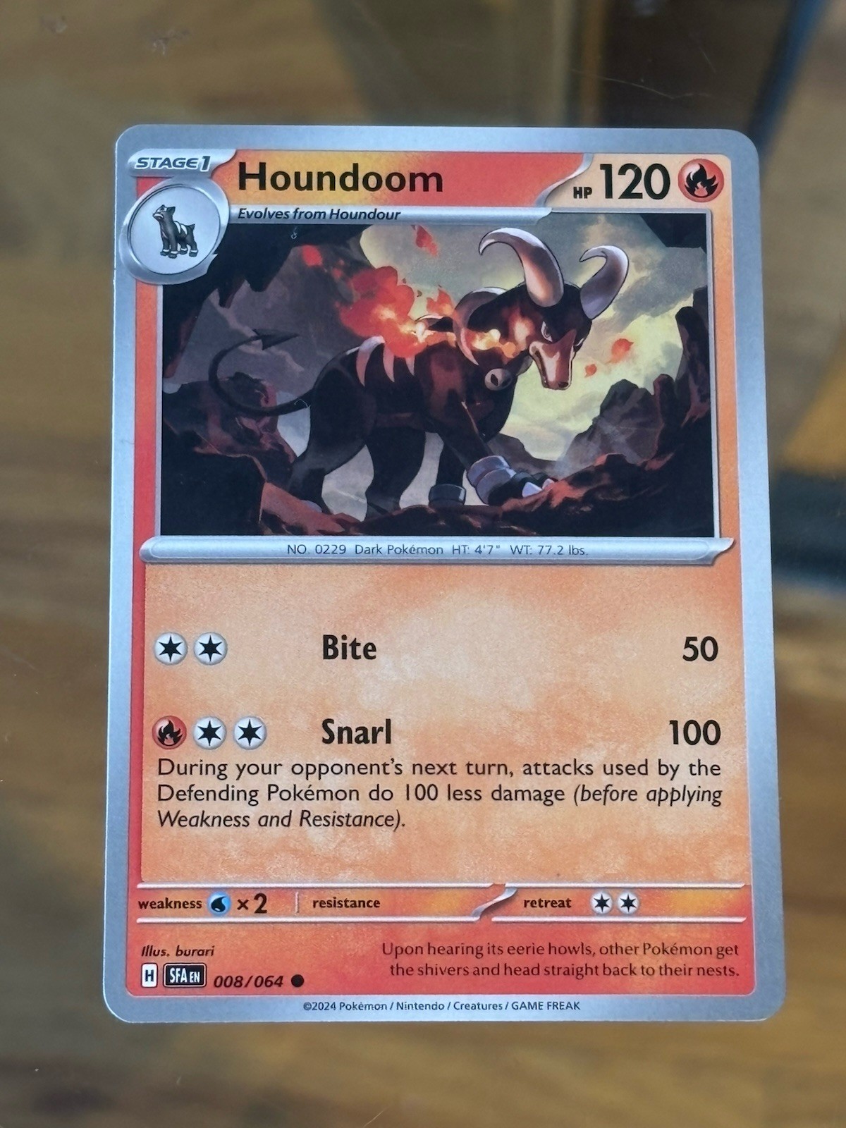 Houndoom 008/064 Shrouded Fable Pokemon Card