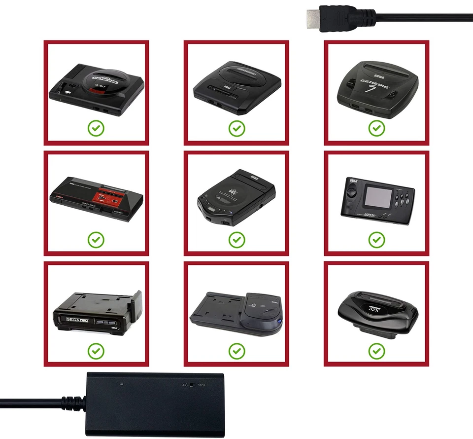 HDMI Cable for Sega Genesis Model 1/2 / 3, Sega CD, Sega CDX, Sega 32X, Sega ... - Image 4 of 4