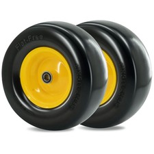 13 x 5.00-6 Tire and Wheel, Flat Free Lawn Mower tires with 3/4"  5/8" Beari...