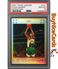 2007-08 Topps Chrome - Kevin Durant #131 Refractor /1499 (RC) for