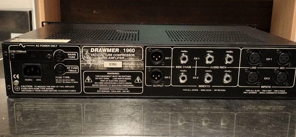 Drawmer 1960 Vacuum Tube Compressor & Pre-Amplifier - Image 3 of 4