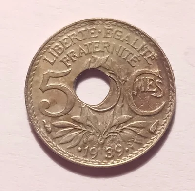 Monnaie Fautée - 5 CENTIMES Lindauer 1939 - Photo 1/2