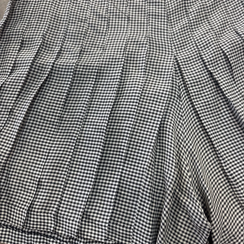 Vintage 1930s Checkered Black&White Rayon Pleated Shorts Sportswear Tennis - Image 3 of 4