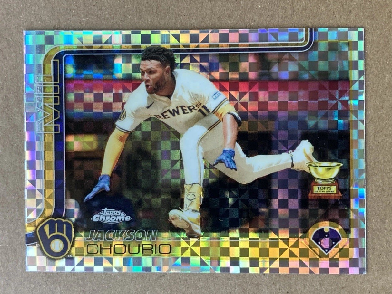 2025 Topps Chrome Jackson Chourio All-Star Rookie Cup X-Fractor #262