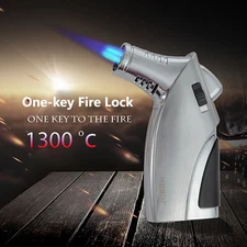 Creative Metal Outdoor Windproof Butane Gas Lighter 3 Torch Jet Flame Mens Gift