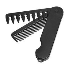 1pc Folding Hair Comb for Men 2 in 1 Pocket Combs Portable Fine Tooth Comb