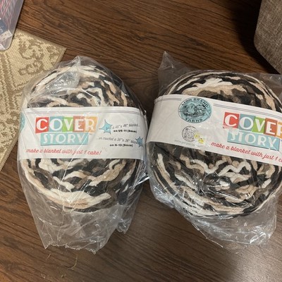 2 Rolls Lion Brand COVER STORY Yarn MICA 35oz/547yds ea 100% poly SUPERBULKY