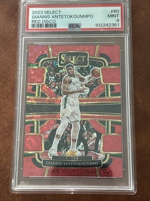 2023-24 Panini Select - Concourse Giannis Antetokounmpo #60 Red Disco Prizm /49