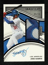 2023 Panini Immaculate Prospect Black 5/10 Jose Ramos #45 Patch Auto 1ta0