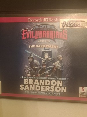 Alcatraz Versus the Evil Librarians by Brandon Sanderson Audiobook Library Copy