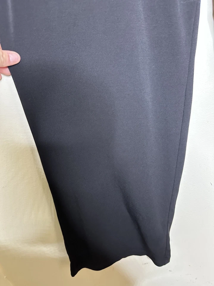 Pantalones Susan Graver Mujer Talla Grande Negros Pull On Pierna Recta Bolsillo Elástico Foto 3 de 4