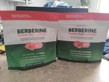 2 Pack X Purify Life Sugar Free Berberine Gummies - Watermelon 120ct EXP 7/27