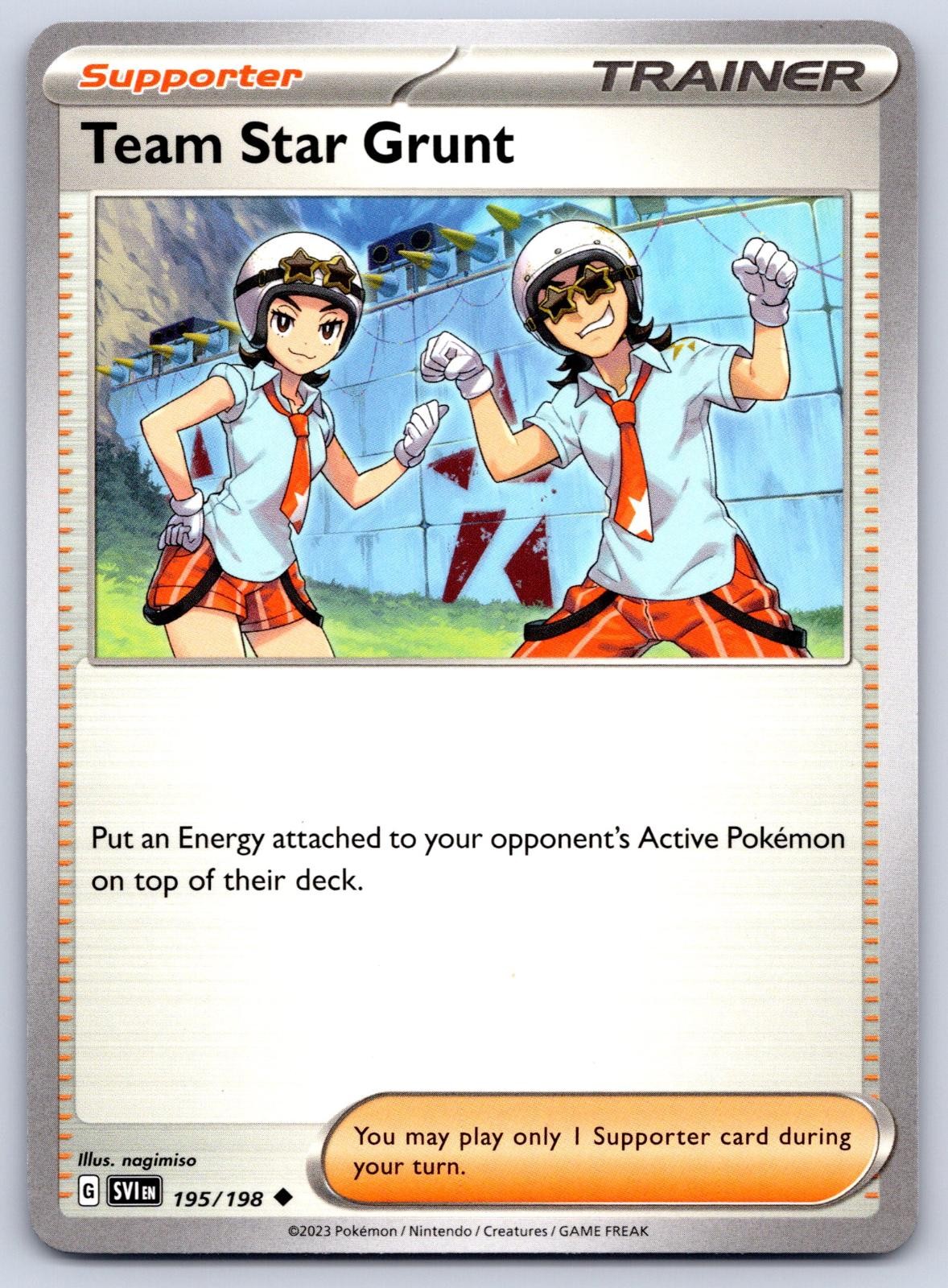 Team Star Grunt 195/198 Uncommon Scarlet & Violet Pokemon Near Mint