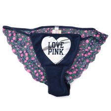 Victoria's Secret VTG 2010s PINK Low Rise Cotton Lace String Bikini Panty LARGE