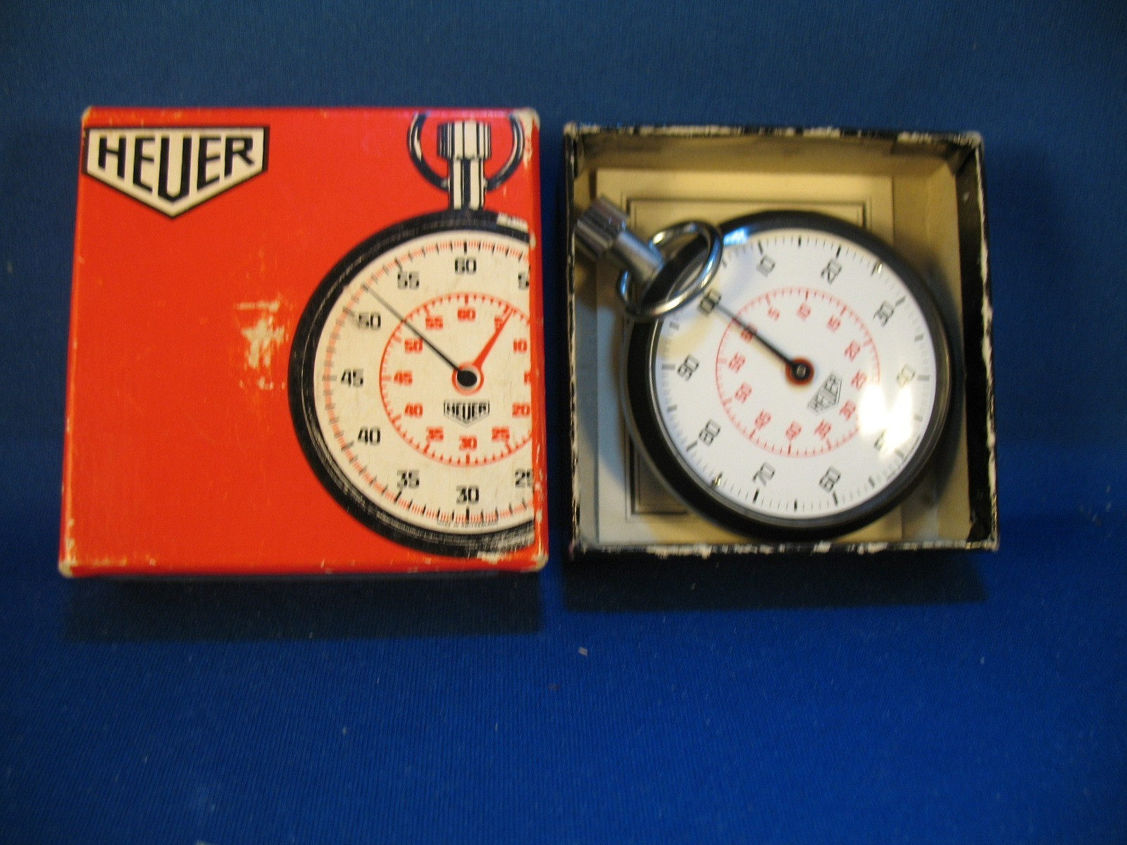 Heuer Vintage Mechanical 1/100 min. Stopwatch With Original Box, 503 ...