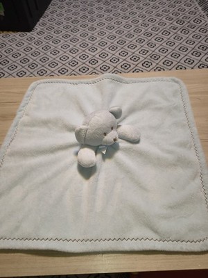 Blankets & Beyond Teddy Bear Baby Security Blanket Beige White Soft Plush Lovey