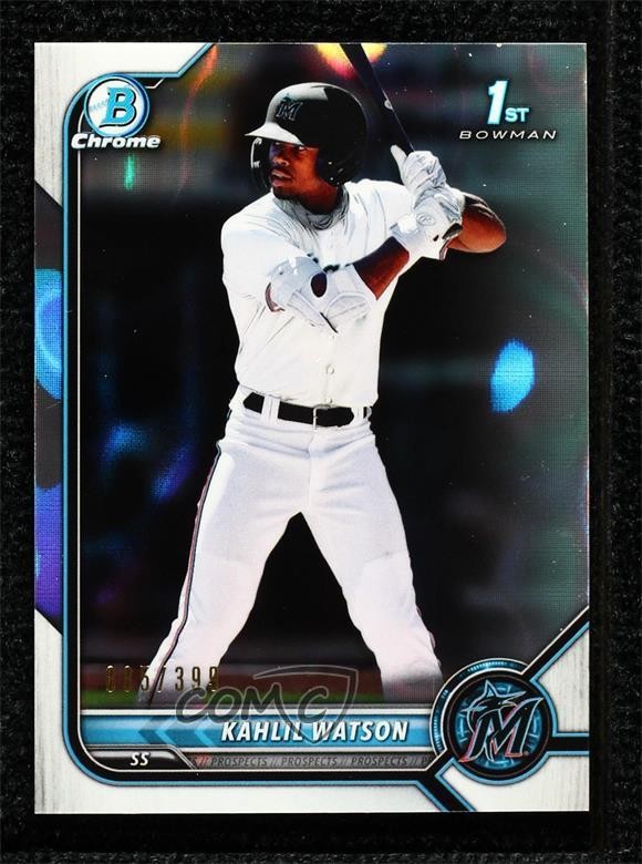2022 Bowman Chrome Prospects Lava Refractor 85/399 Kahlil Watson #BCP-3 nr2