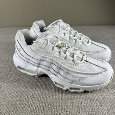 Nike Air Max 95 Men Size 7.5 Essential Triple White Athletic Sneaker CT1268-100