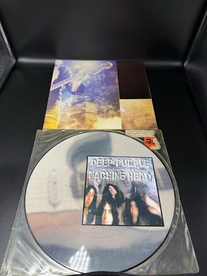 Deep Purple Machine Head Rare Picture Disc Lp Record w/Poster 1985 Reissue Htf