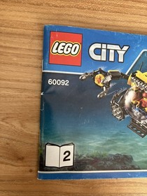 Lego City Deep Sea Submarine Instructions Manual Booklet #2 Only 60092