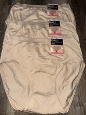 Bali 3-Pair Women's Brief Underwear Panties Stretch Nylon Microfiber Beige  6/7