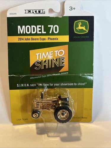 John Deere Phoenix 14 Expo ERTL 1/64 DieCast Metal Model 70 Gold Edition Tractor