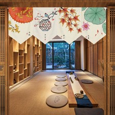 Tenda Corta Cinese A Triangolo Per Cucina Partizione Ristorante Appesa Moderna