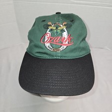 Ozark Brewing Hat Adjustable Snapback Green Black Made In USA Euc