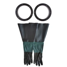 CHADWICK 1 Pair Sandblasting Cabinet Gloves 23.6",Blast Protection, with 2 Gl...